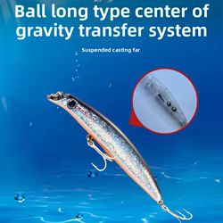 Señuelo de pesca Testar, 110mm, 13g, cebo flotante de pececillo de fundición larga, Wobblers, Jerkbait sin labios para lubina, Lucio, trucha, aparejos de pesca