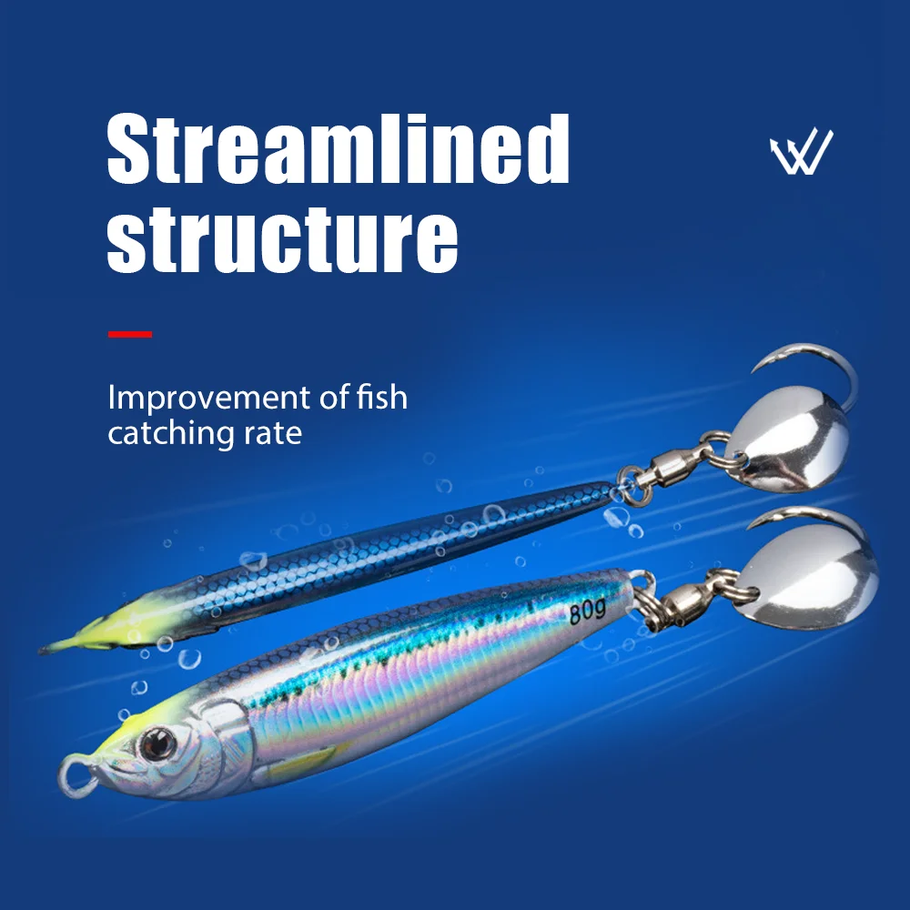 THORFORCE-deslizante de sardina para Jigging, señuelo de pesca de agua salada, plantilla de Metal fundido largo, cebo duro para pesca de lubina, plantillas de placa de hierro - imagen 5