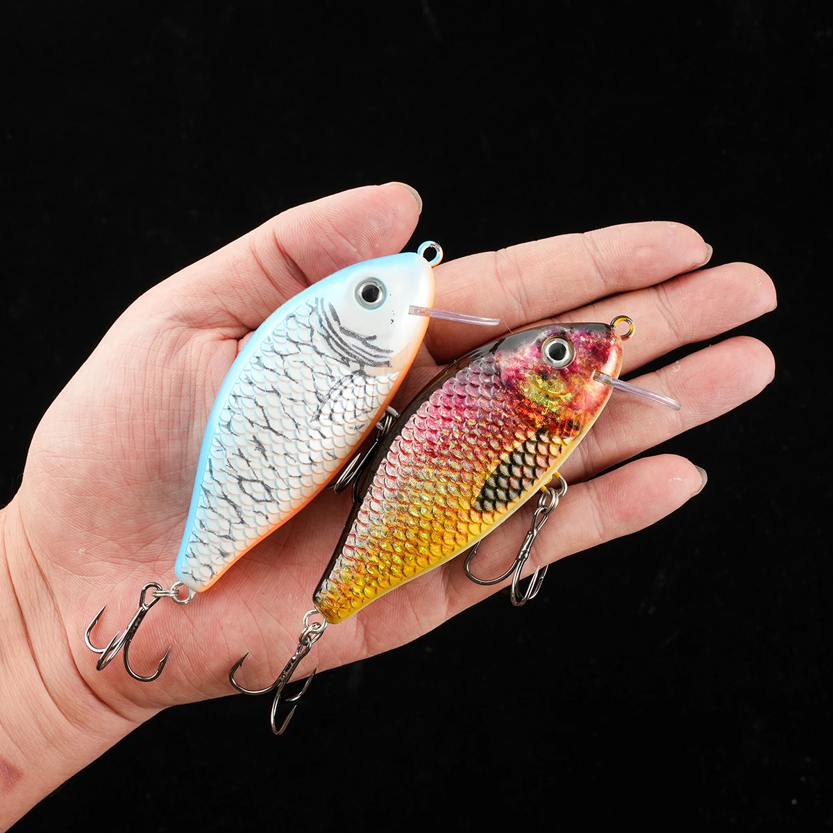 Señuelo de pesca flotante Minnow Crankbait Wobblers cebos artificiales Lucio Señuelos de pesca de lubina de alta calidad