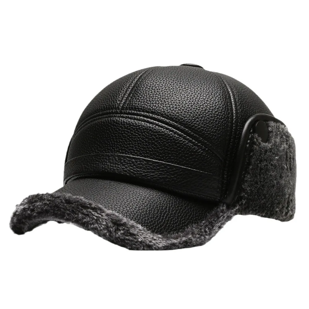 Gorro térmico de cuero – Protección orejas otoño invierno - imagen 3