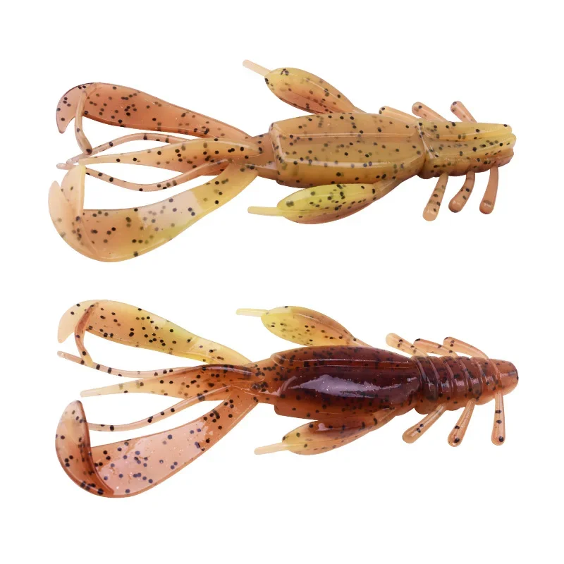 Cebo suave de silicona con forma de camarón, 2 uds., 10cm, 10,5g, señuelo de pesca Crankbait, plantilla Wobblers, perca Artificial, Flapper loco Swingbaits - imagen 3