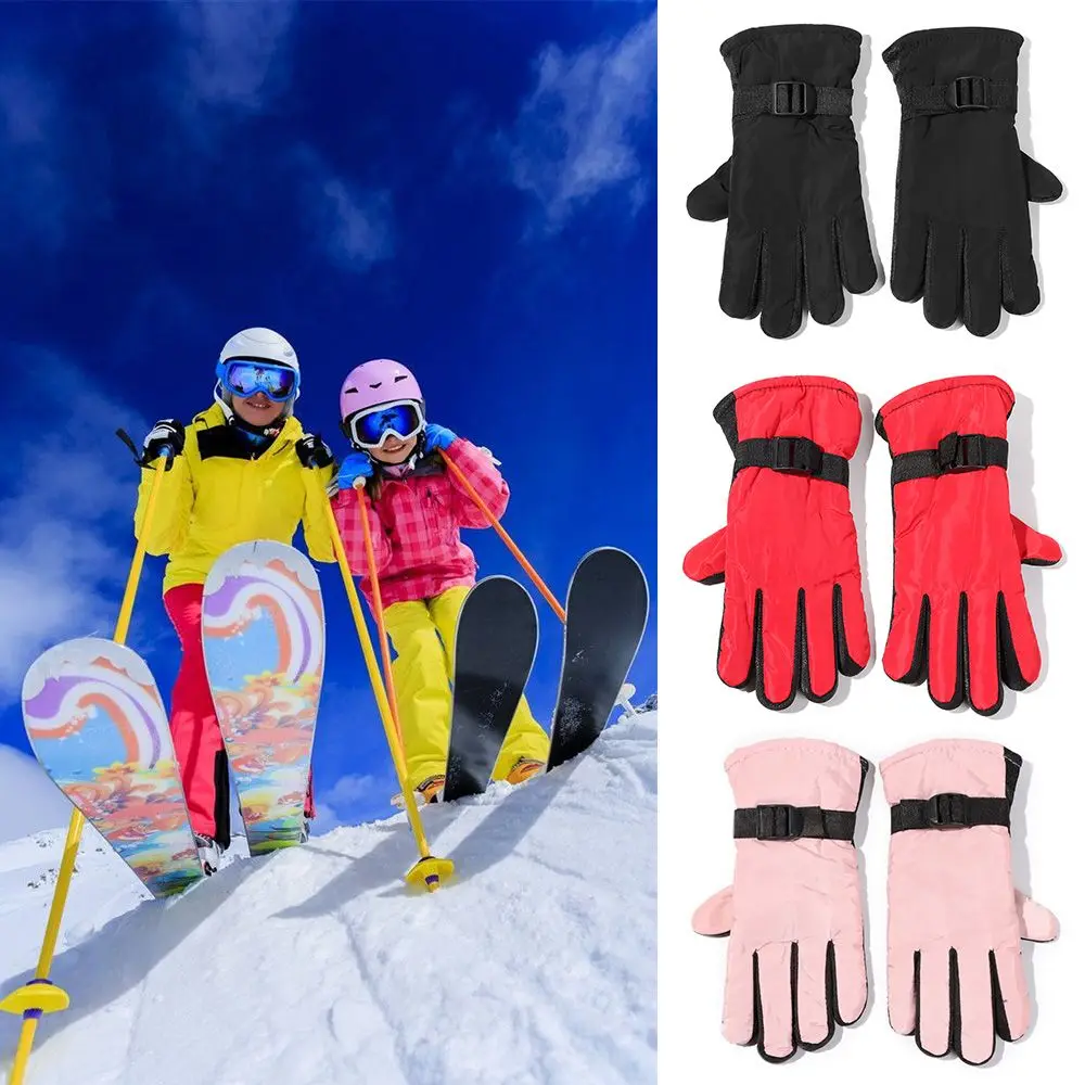 Guantes de esquí gruesos, cálidos, antideslizantes, resistentes al viento, impermeables, manoplas de manga larga para Snowboard y nieve - imagen 5