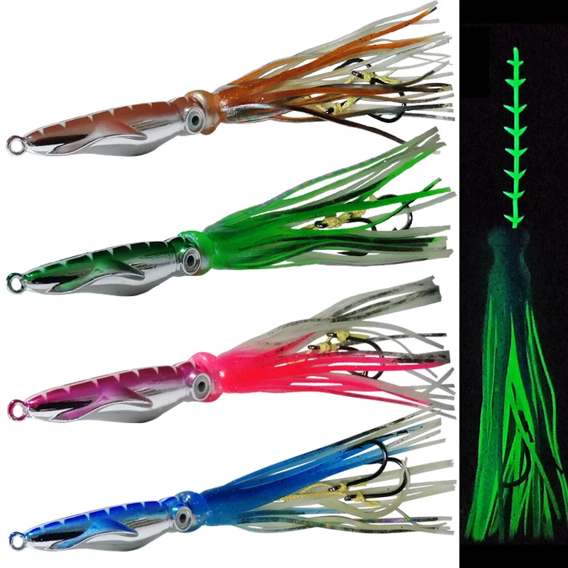 Señuelo Inchiku Madai Wire Bait Octopus Skirt con cabeza metálica - imagen 4