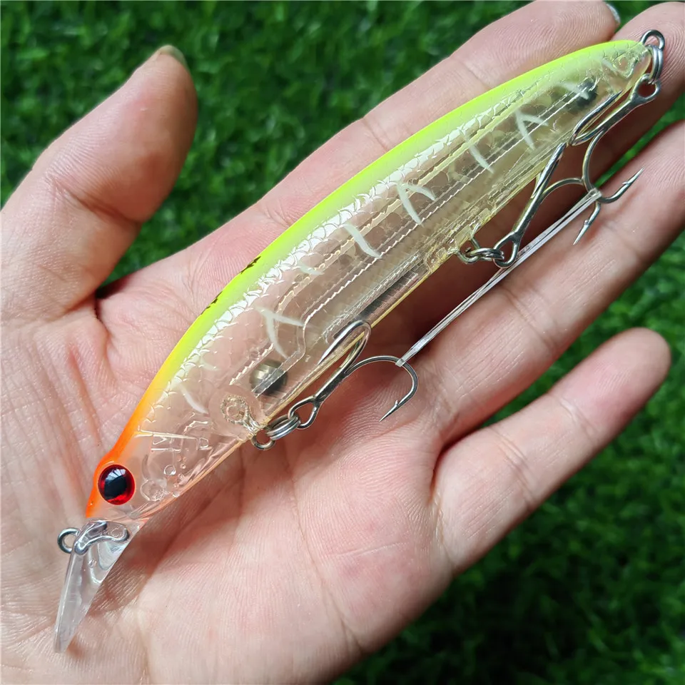 SWOLF-aparejos de Pesca de pececillos en blanco, cebo duro Artificial Isca, 110mm, 21g, señuelo flotante con anzuelo de origen, 2 piezas, gran oferta - imagen 3