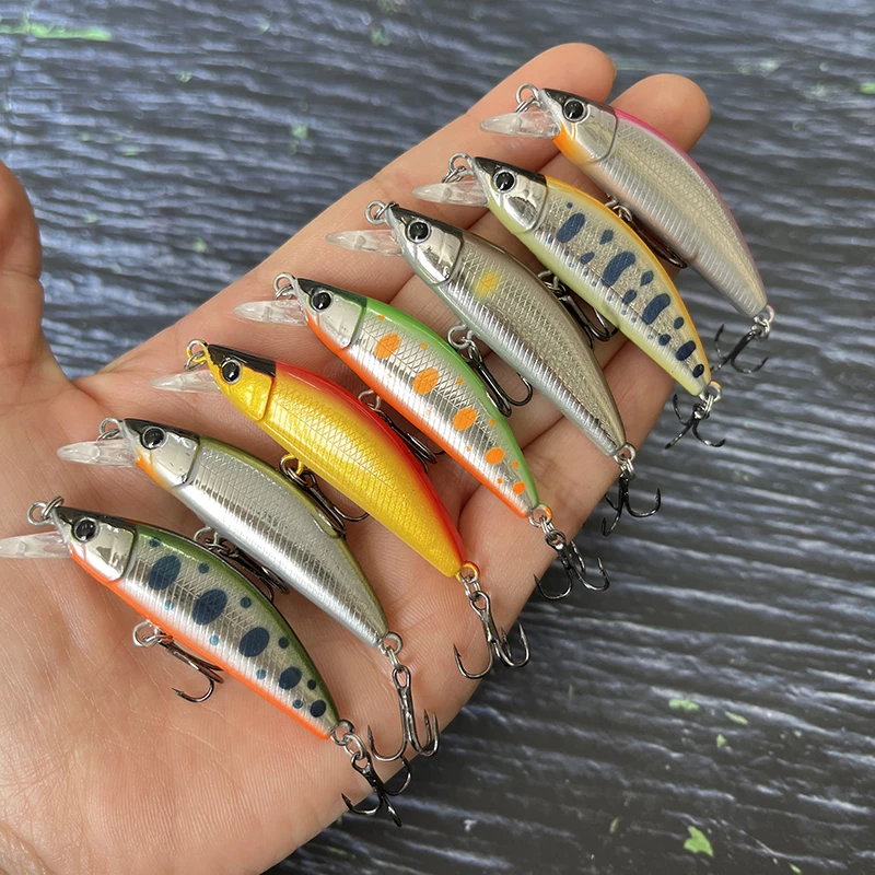 Mini Señuelos de Pesca de pececillo que se hunden, 5g, 50mm, cebo Artificial Wobbler Twitch para Peche, trucha, Swimbait, equipo de Jerkbait de plástico - imagen 3