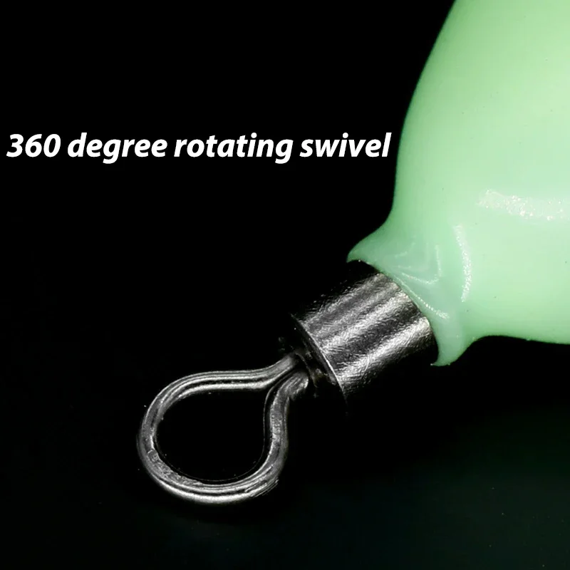 Plomos luminosos con gotitas de agua, pesas de plomo con accesorios giratorios de pesca en el mar, 30g, 60g, 75g, 112g, 131g, 150g, 1 unidad - imagen 4