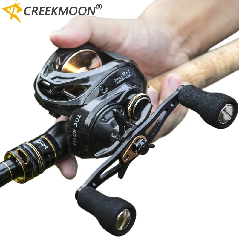 Carrete de pesca de mar Baitcast 6 + 1 BB cuerpo de carbono arrastre máximo 16kg señuelo agitar lente Baitcaster rueda carrete de Metal para agua dulce al aire libre - imagen 2