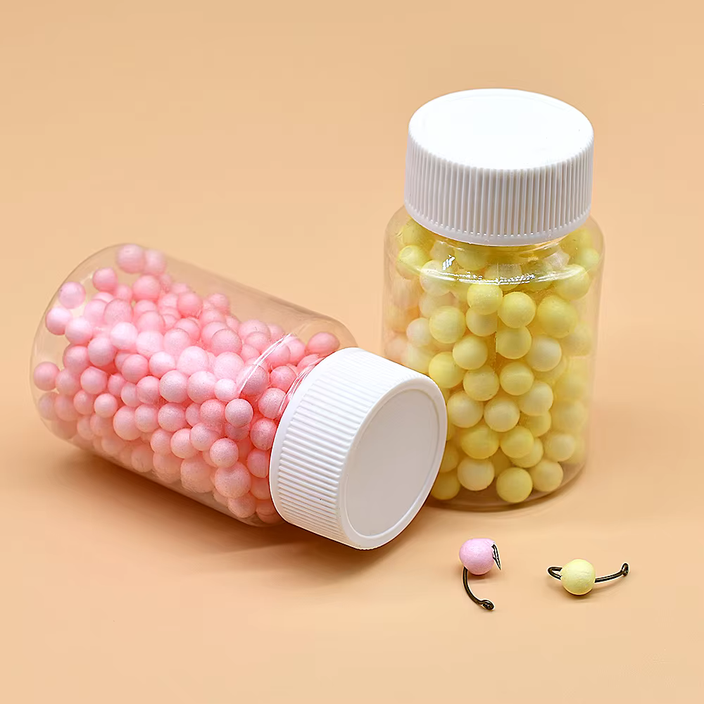 MNFT-flotadores de pesca de carpa de 2 botellas, cebos flotantes con bolas de agua, partículas flotantes de ácido frutal carnoso y fruta, cebo de pesca emergente con cuentas suaves - imagen 3