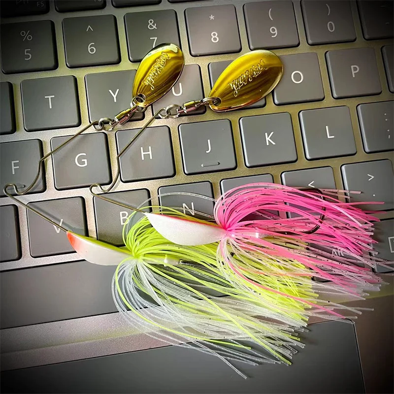 Señuelo de pesca Cast & Catch, cebo de alambre de púas, cebos de Spinnerbait afilados, 5g, 7g con falda y pluma para lubina, perca, Lucio - imagen 5