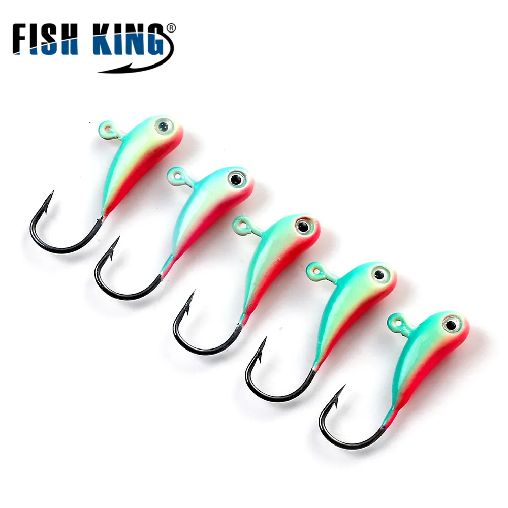 FISH KING-señuelo de pesca en hielo para invierno, cebo Artificial suave con forma de hormiga, cabeza pequeña, anzuelo de pesca en hielo para gusano, 5 unids/pack - imagen 4