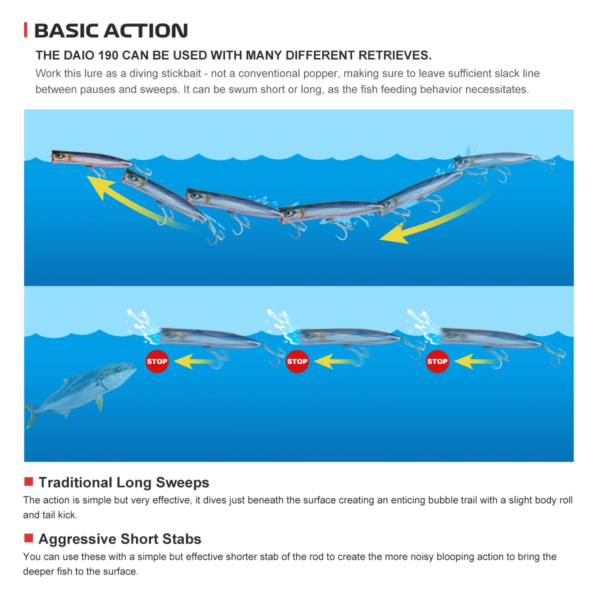 NOEBY Daio Popper señuelo de pesca 190mm 70g flotante de fundición larga buceo natación Artificial duro señuelo atún GT Señuelos de pesca de mar - imagen 4