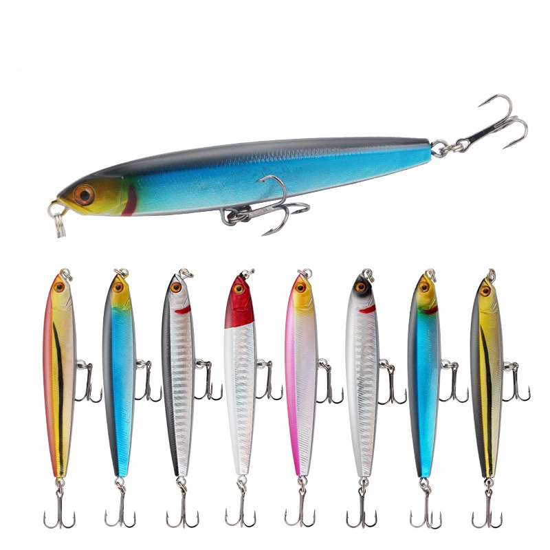 Señuelo de pesca de lápiz que se hunde por 1 piezas, Wobblers de 7,5 cm, 13,6g, cebos duros artificiales, pececillo, Crankbait, aparejo de pesca Jigging - imagen 3