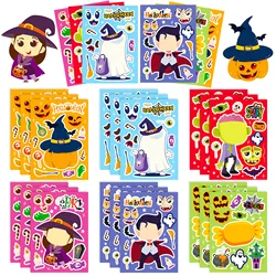 Pegatinas Halloween infantiles - 6 hojas de stickers festivos