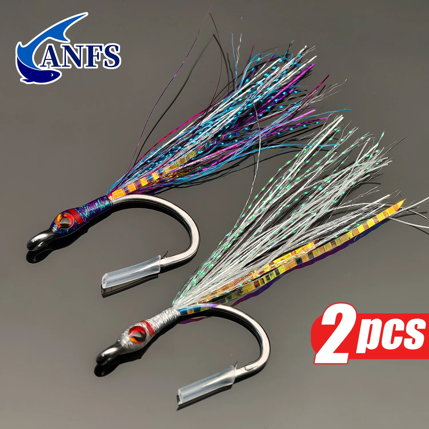 ANFS Tuna Fly Mosca Atada a Mano para Pesca en Agua Salada - imagen 2