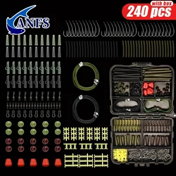 Kit de aparejos para carpa ANFS – Cabezales y anzuelos incluidos