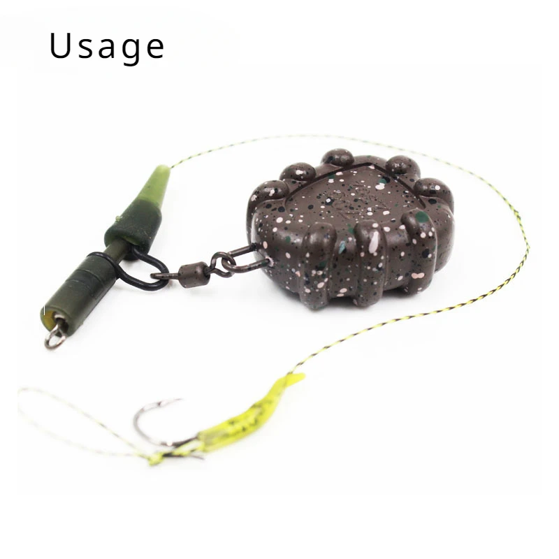Colgante de plomo para carpa, colgante de plomo para pesca, anillo de fundición Flyde, hoja de sauce marrón, ocho anillos, colgante de plomo, accesorios de pesca - imagen 4