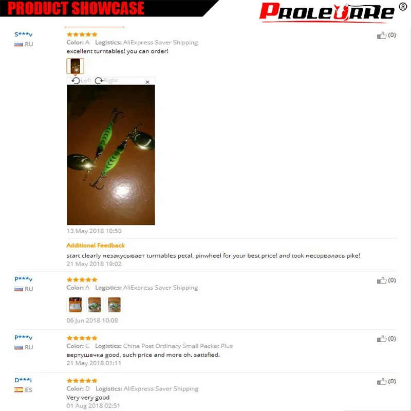 Wobbler luminoso PR-407 – Crankbait con giro 360° para spinning - imagen 5