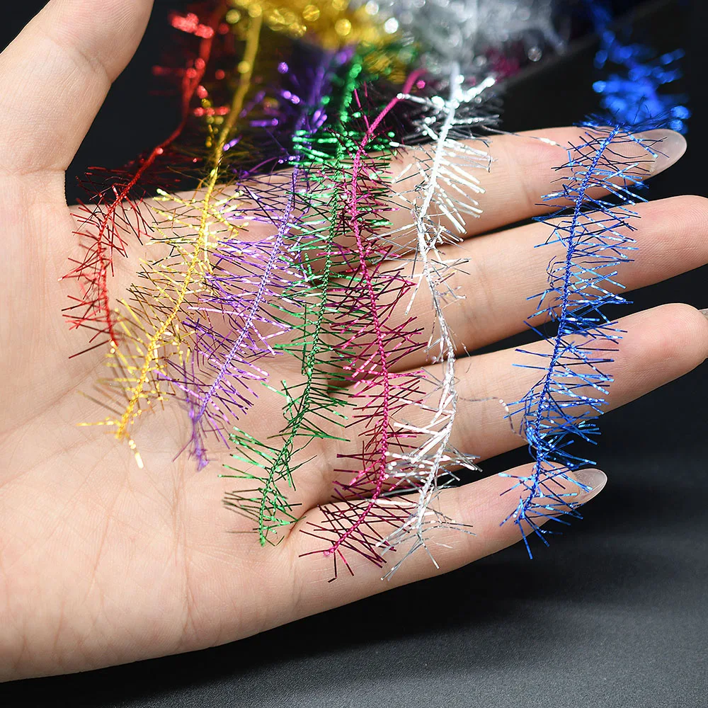MNFT-Material para atar moscas, chenilla de hielo, 7 colores, 2 metros por paquete - imagen 5