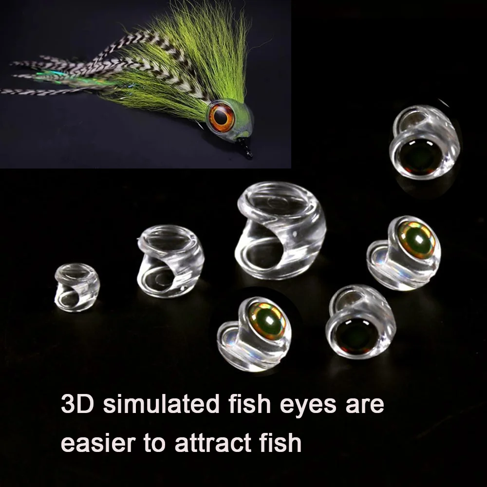 LIONRIVER-Ojos de pesca de simulación 3D 4D, señuelo de pesca, cebo de pececillo Artificial, aparejos de pesca de ojo DIY - imagen 5