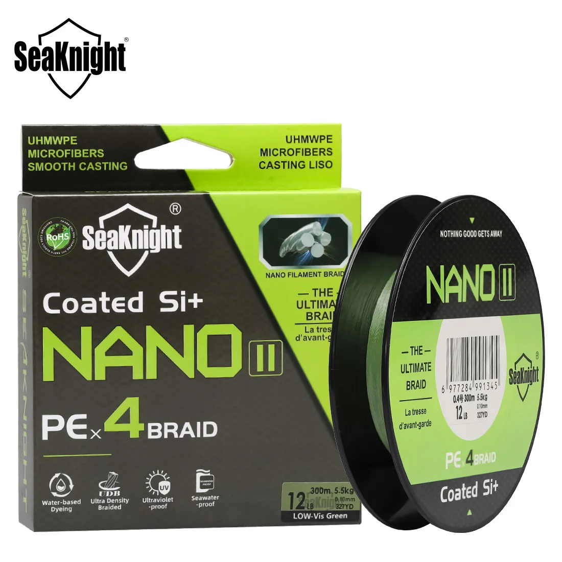 SeaKnight NANOII línea de pesca trenzada 4 hebras PE anti-UV - imagen 3