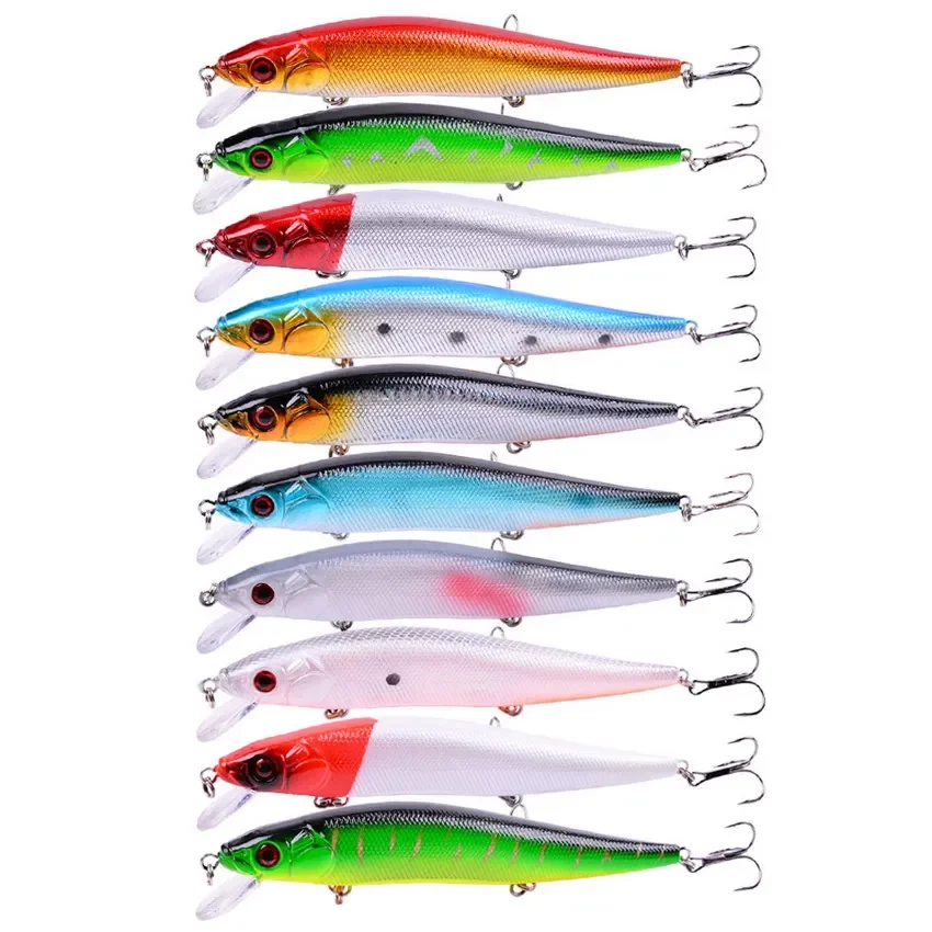 Señuelos de Pesca de pececillos, cebos duros Wobbler, Crankbait, ABS Artificial, aparejos de pesca de Lucio, 1 piezas, 14 cm, 23 g - imagen 3