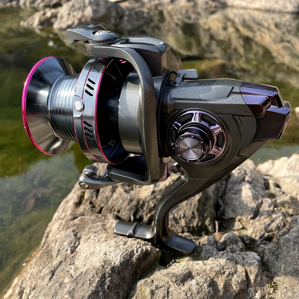 Carrete de pesca giratorio GHOTDA con carrete grande, carrete de pesca giratorio de agua salada de cuerpo fuerte YO 9000 10000 12000 - imagen 5