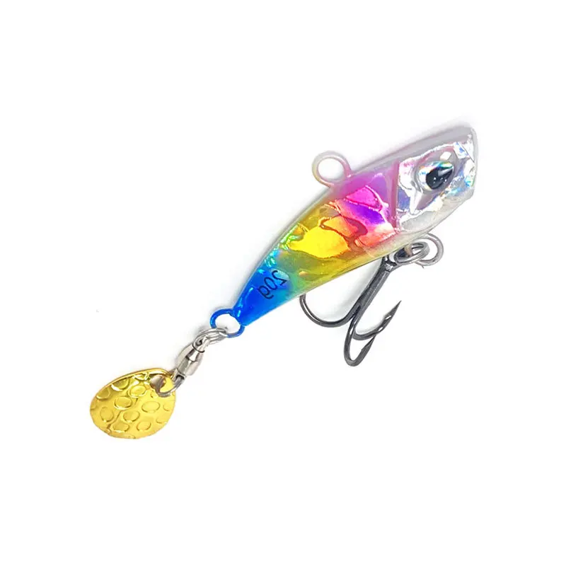 Gran oferta 7/10/15/20g ojos 3D Metal Vib hoja señuelo hundimiento vibración cebos vibración Artificial para lubina Pike perca pesca 5 colores - imagen 5