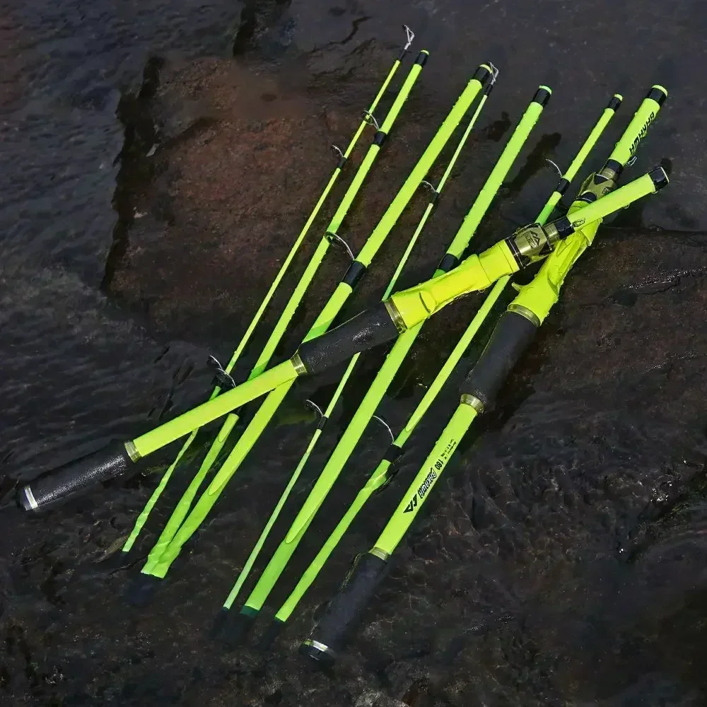 BAKAWA-cañas de pescar de viaje giratorias para Baitcasting, 4 secciones, alimentador ultraligero de potencia, señuelo, alimentador portátil de carpa, 1,8/2,1 M - imagen 3