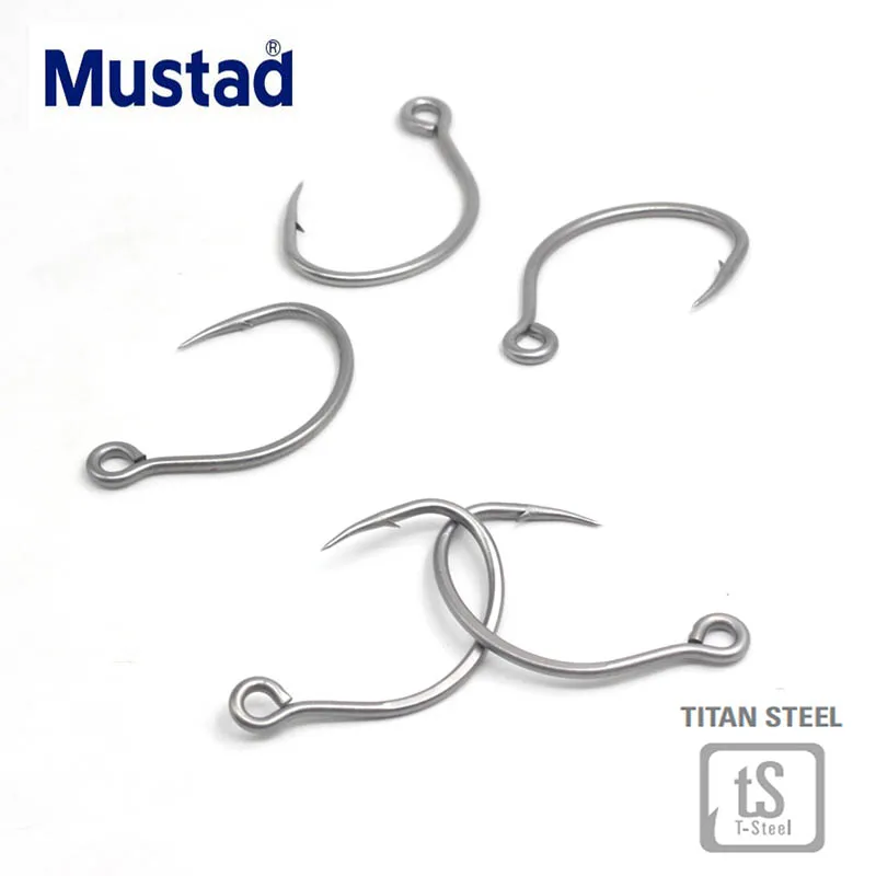 Mustad-anzuelo de pesca con agujero, 10850AP-TS, pesca en el mar - imagen 2