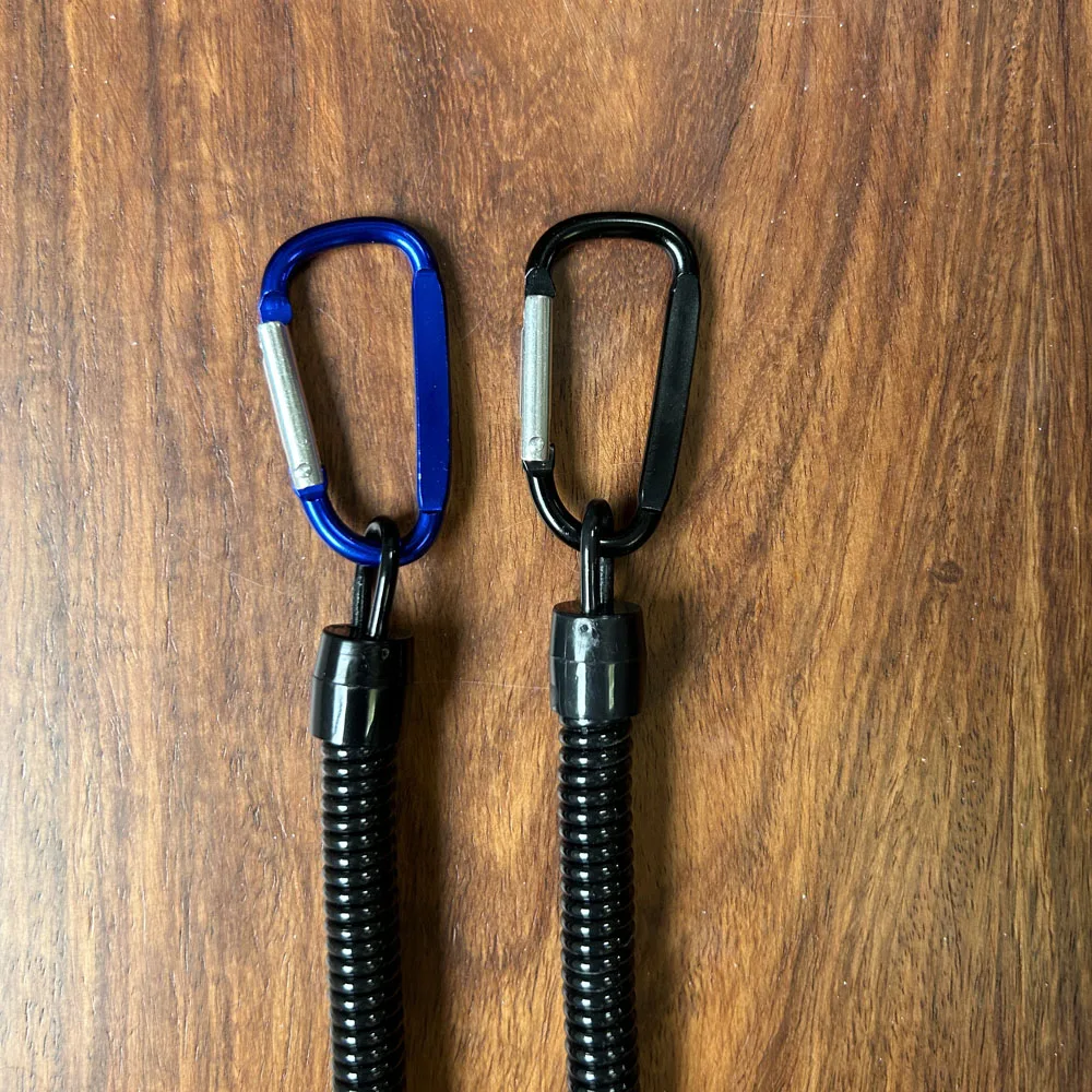 Cuerda elástica de resorte retráctil táctica, herramienta de equipo de seguridad para senderismo, Camping, llavero de teléfono antipérdida, cordones de pesca al aire libre, 1 ud. - imagen 5