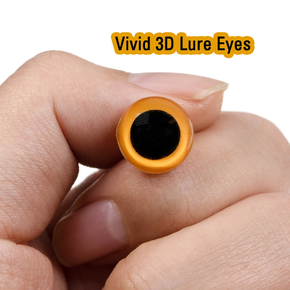 Wifreo-globo ocular de plástico para pesca en agua salada, 5 pares, Streamer Fly Mouse, Material de atado de moscas, accesorios para ojos #6 #8 #9 #10 #12 - imagen 5