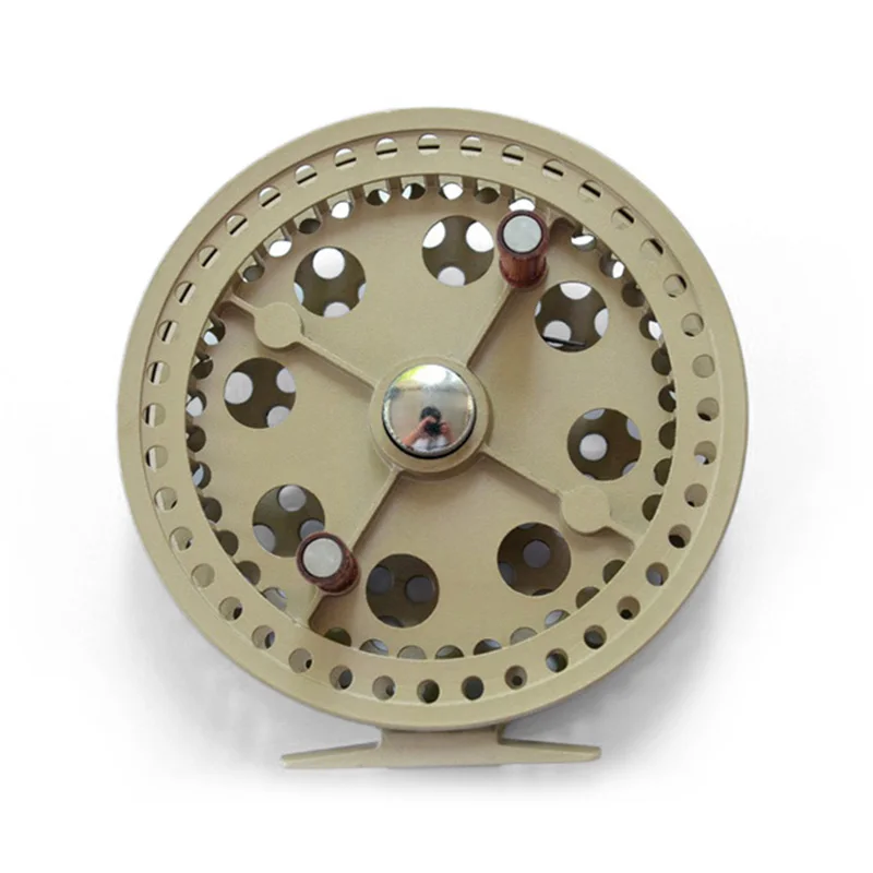 Carrete de pesca con mosca de Metal, accesorio para mano izquierda y derecha, 100mm, 130mm de diámetro, para pesca en hielo y agua dulce - imagen 3