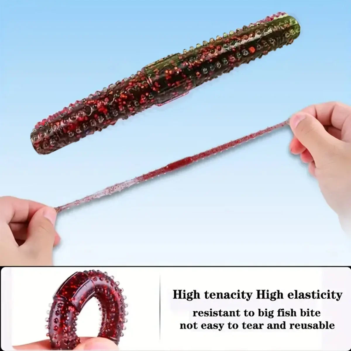 Juego de anzuelos de cebo de Pesca, cebos blandos de insectos en caja, cebo suave Luya, anzuelos de pesca al revés, Swimbait, equipo de Pesca, señuelo - imagen 5