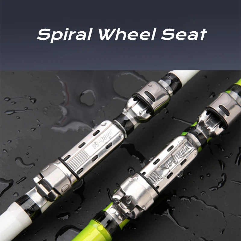 Caña de pescar telescópica de fundición lejana, suministro de fibra de vidrio FRP, depósito, Roca, lago, corriente, 1 unidad - imagen 4