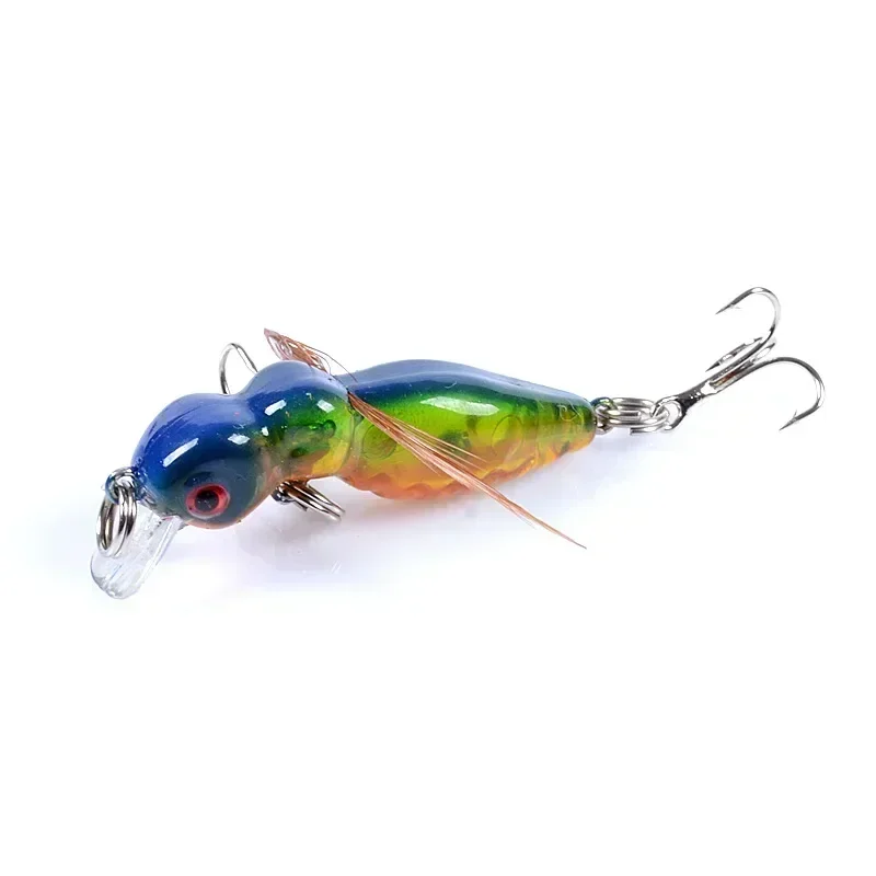 1 Uds 4,5 cm 3,5g pluma abeja señuelo de pesca Crankbait cebo de agua dulce cebo de insectos artificiales aparejos de pesca Wobbler - imagen 5
