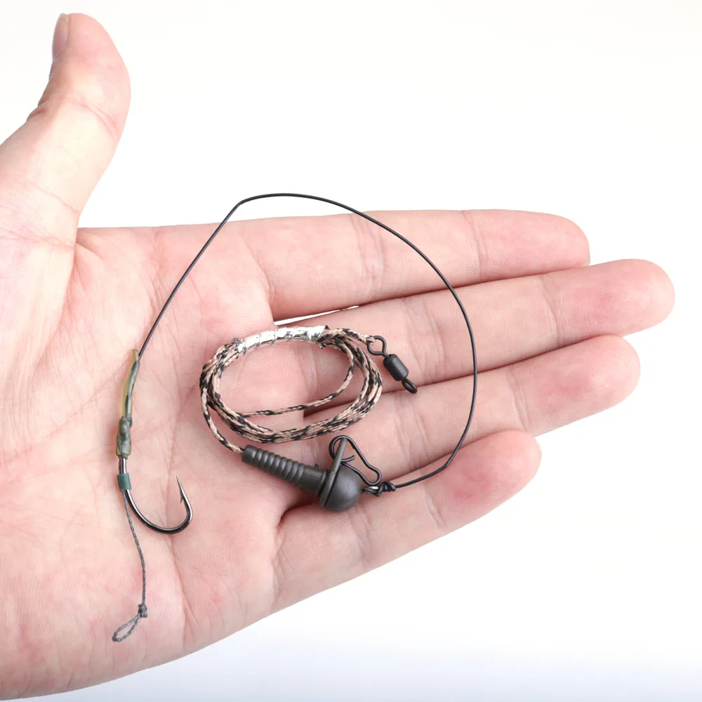 Herramienta de aparejo de pelo de pesca, línea de trenzado, aparejo de anzuelo de púas, terminales atados a mano, aparejos de pesca duraderos - imagen 4