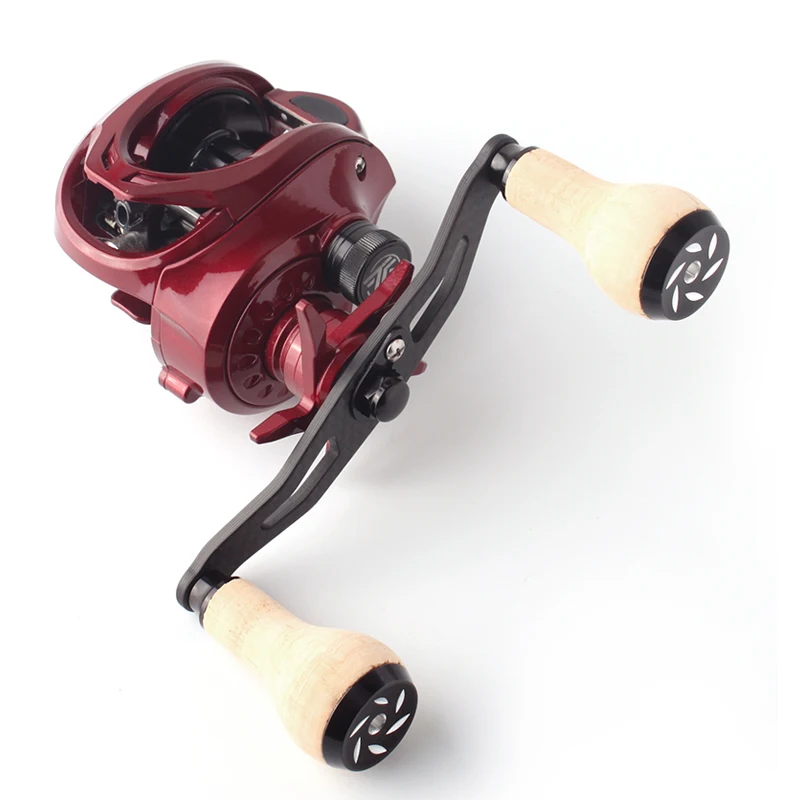 Mango de carrete de pesca Ruke, perilla de materiales de madera, mango de fibra de carbono para Baitcasting, accesorio de carrete DIY de 120/130mm de longitud para tipo S/Da - imagen 5