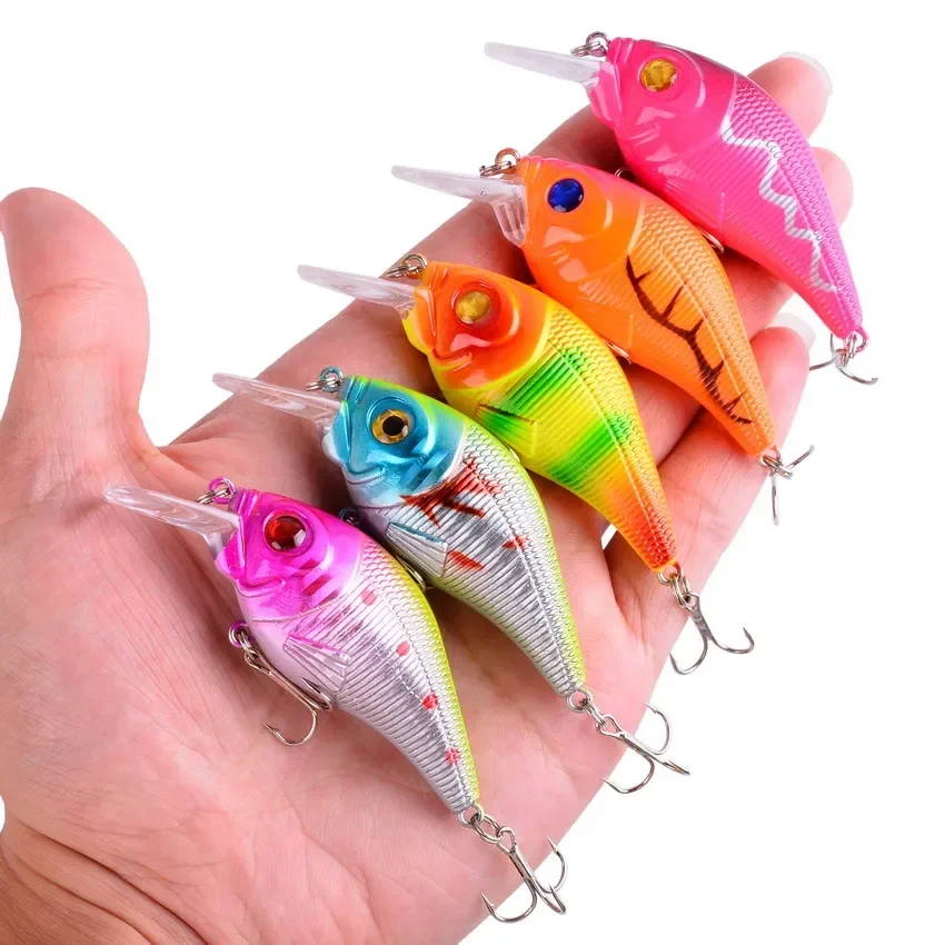 Señuelos duros VIB de 8cm y 11g, anzuelos triples, Crankbait, Wobblers, aparejos de Pesca, 1 unidad - imagen 5