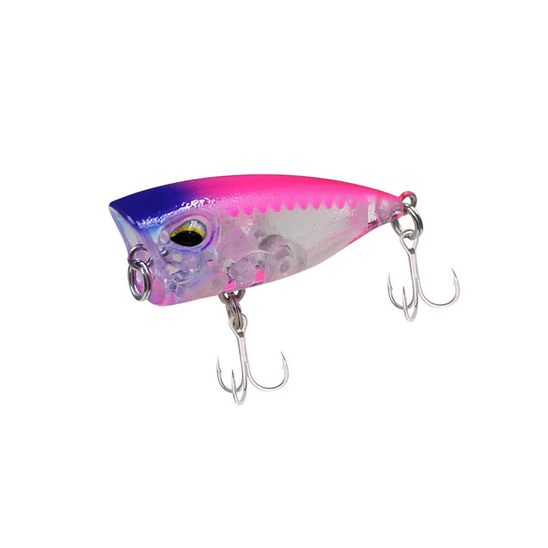 Mini señuelo de pesca Topwater, cebo duro de 3,5g y 4cm con anzuelo triple, aparejo de señuelo de manivela, cebo Artificial - imagen 2
