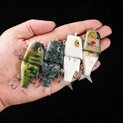 3 unids/lote Johncoo señuelo de pesca 2 secciones señuelo de pesca articulado señuelo de pesca perca señuelo wobblers pesca