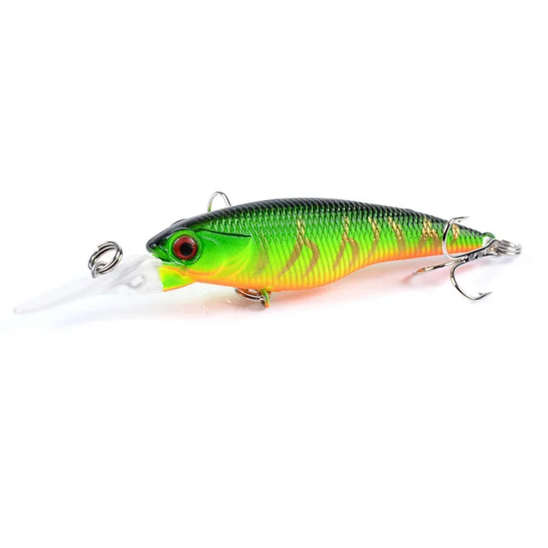 Señuelo de pesca pequeño realista, 8cm, 5,7g, Wobblers de pececillo, cebos duros artificiales, ojos 3D, Crankbait, aparejos de pesca de carpa y lubina, 1 ud. - imagen 4