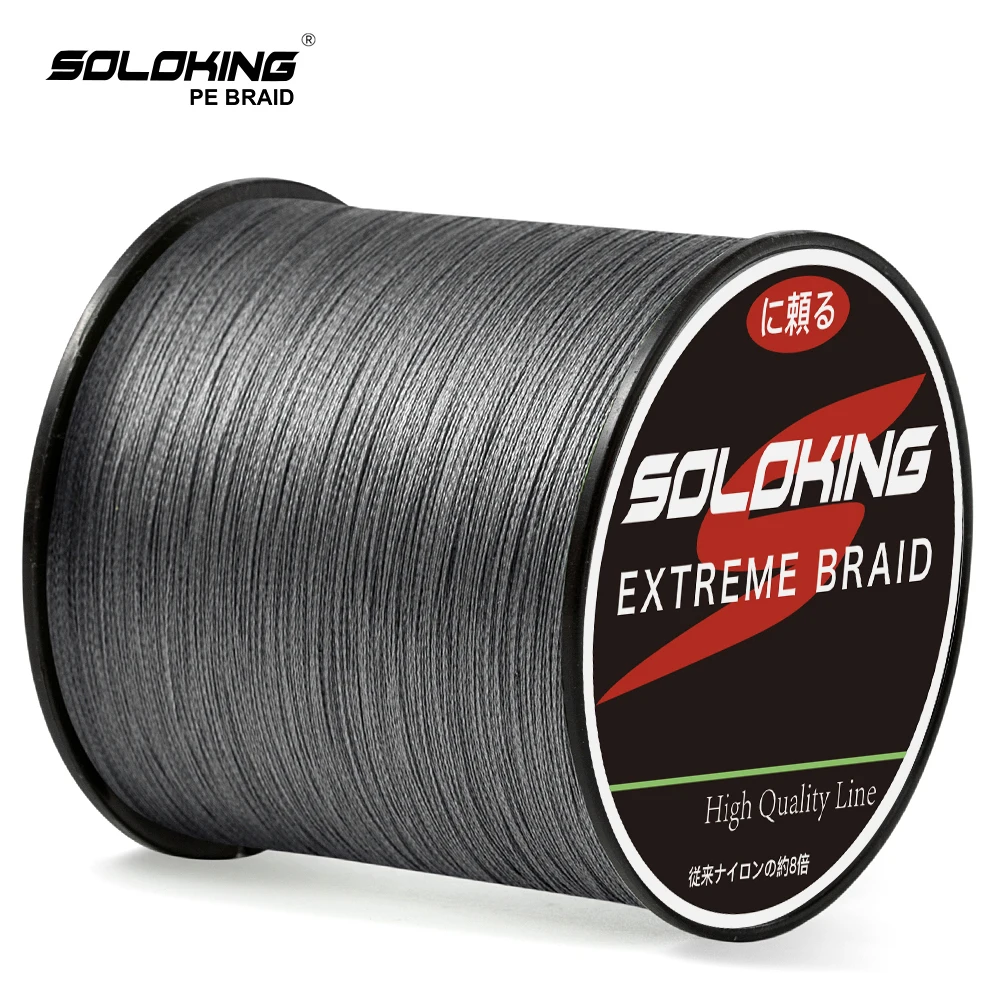 Línea de pesca trenzada de PE de 300M SOLOKING, línea de pesca de mar multifilamento japonés súper fuerte, línea de carpa de 10LB-80LB, línea de trucha
