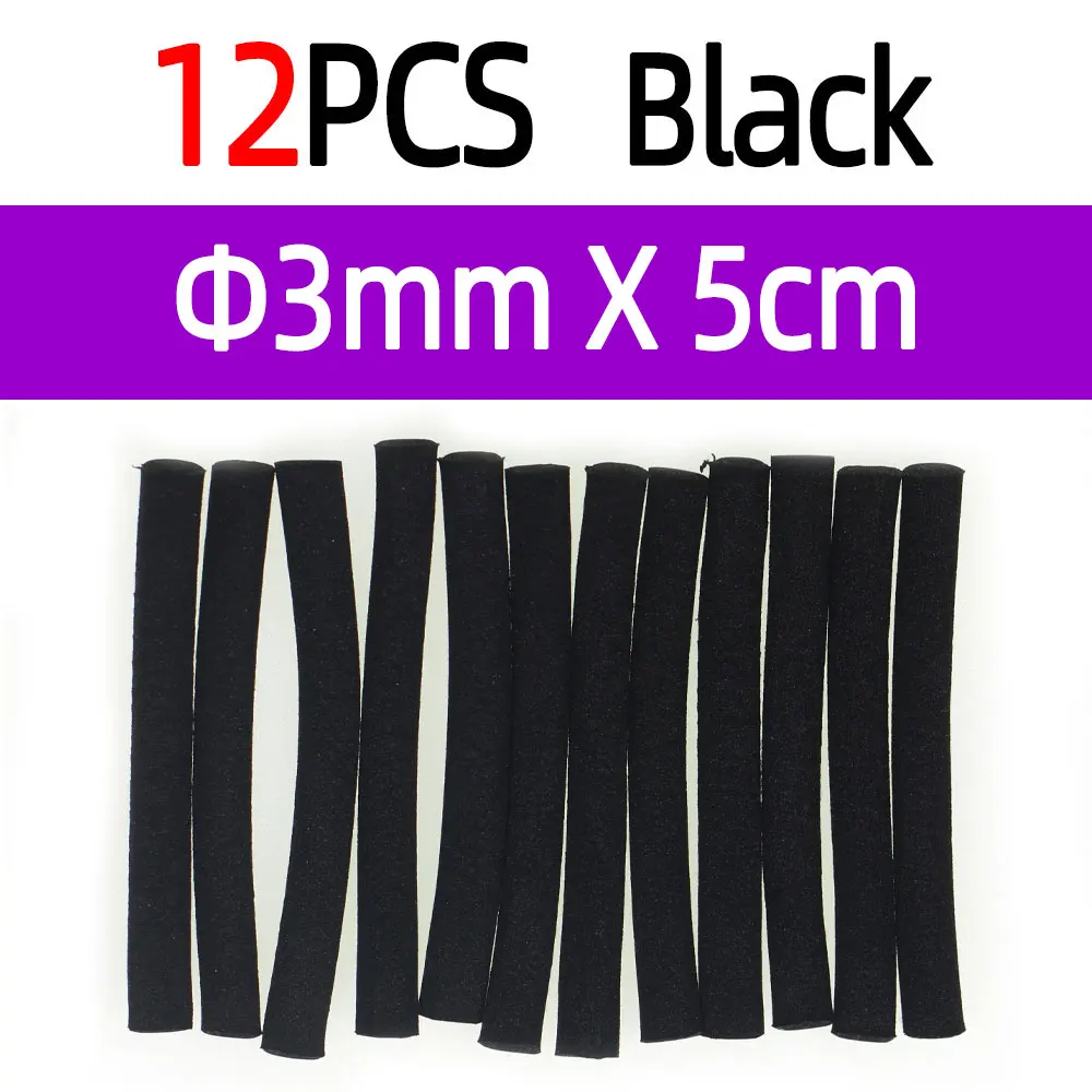 12pcs Black 3mm