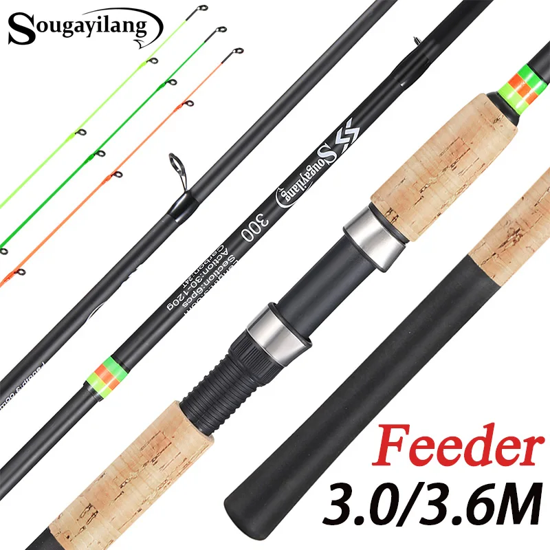 Sougayilang Caña de pesca ultraligera – Fibra de carbono spinning