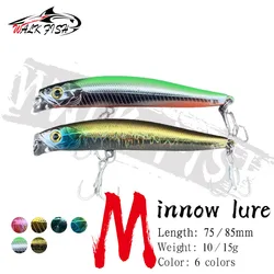 Walk Fish Minnow Señuelo para Lucio – Wobbler 2 anzuelos de fondo