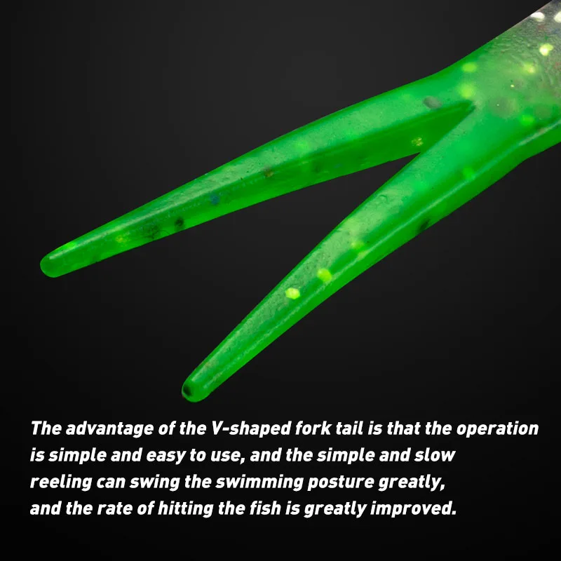 JOHNCOO 8cm 2,6g suave Swimbait Shad Drop Shot 6 uds flotante cola dividida Drop shot pesca señuelo suave Material TPR cebos de pesca - imagen 2