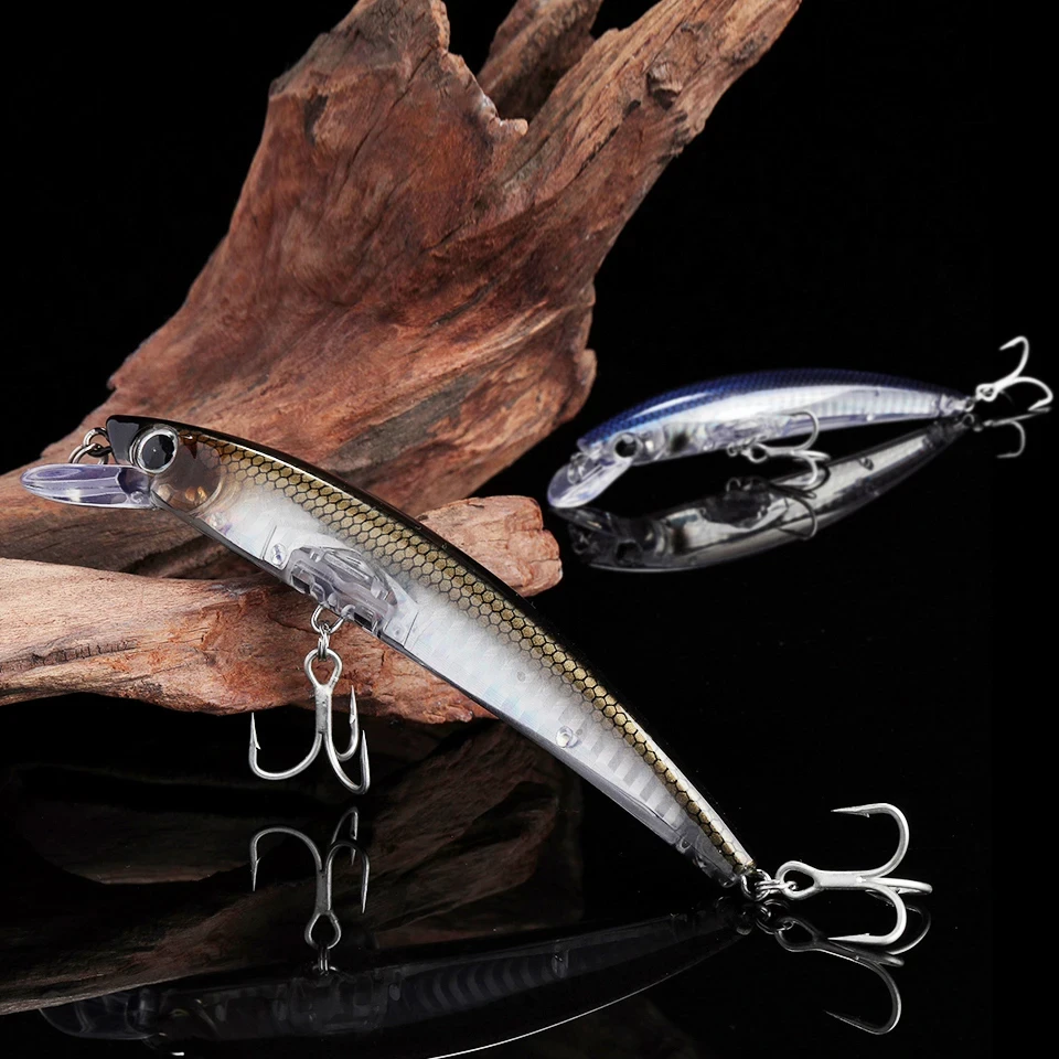 WALK FISH-señuelo Artificial para pesca, cebo flotante 3D de 110mm, 16g, Minnow, Wobbler, curricán, fundición, lubina, trucha - imagen 5