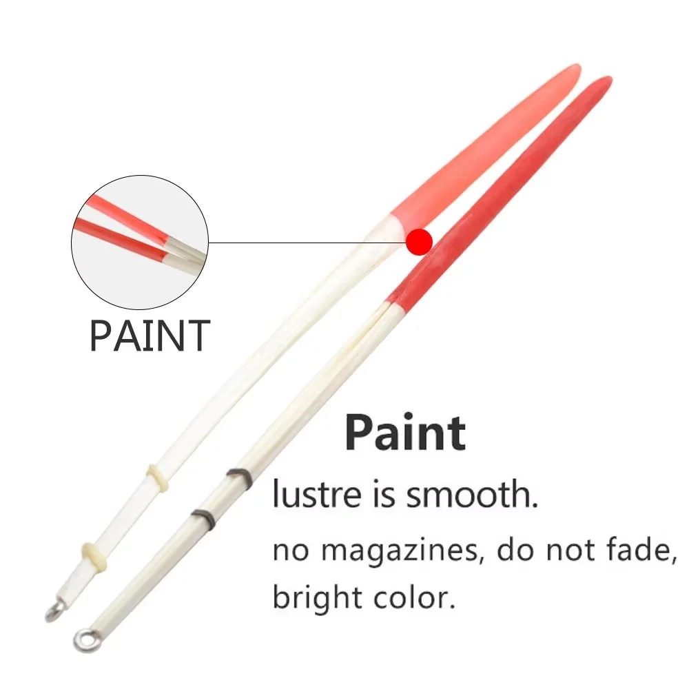 NGB 10 Uds 18cm flotador de pluma de pavo real flotador de pesca Bobber con anillos para pesca flotadores aparejos de pesca - imagen 3