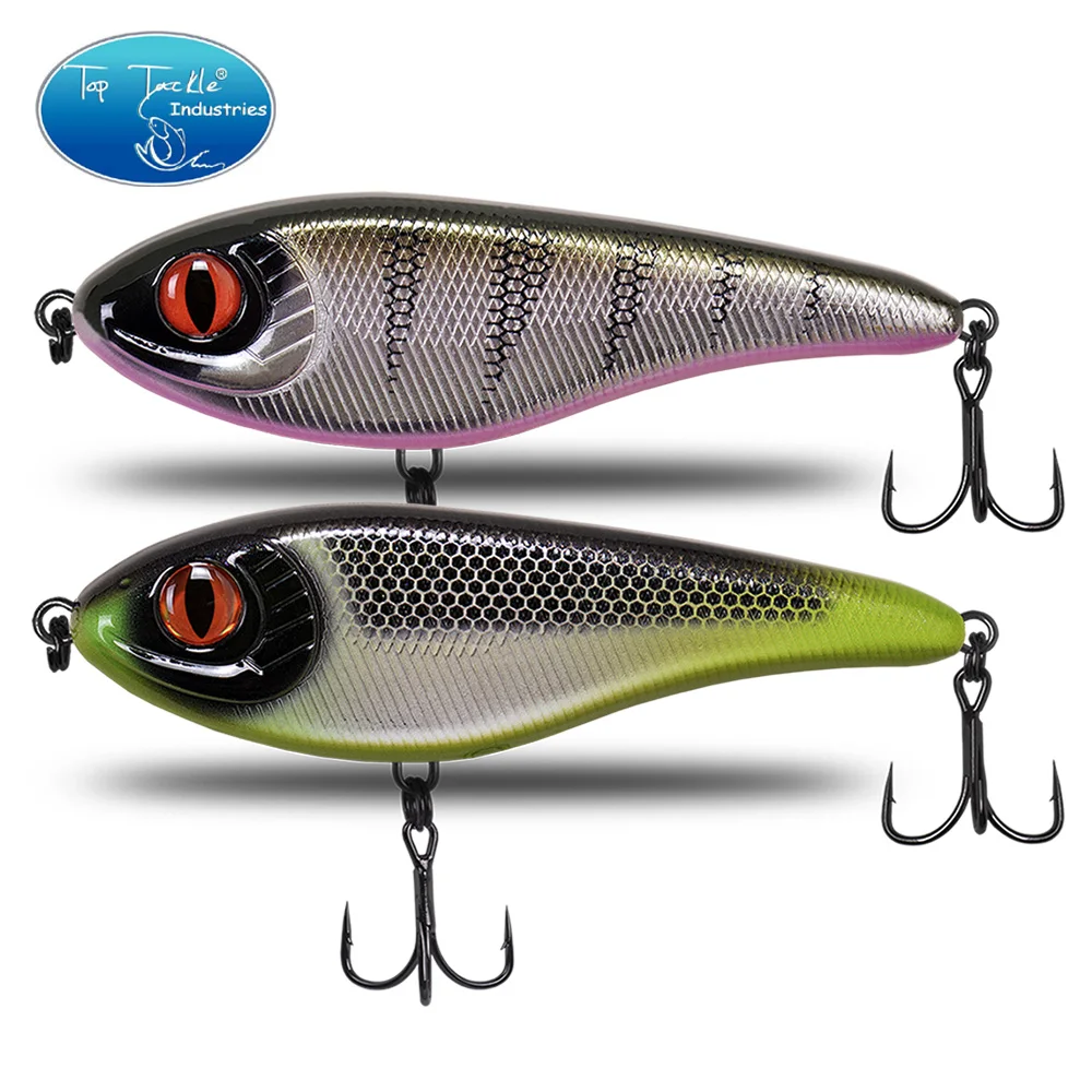Jerk Bait-señuelo duro de hundimiento lento para pesca de agua dulce, Wobbler, suspensión, Lucio, Musky, 68/78/90/105/120/135/150/170mm - imagen 4