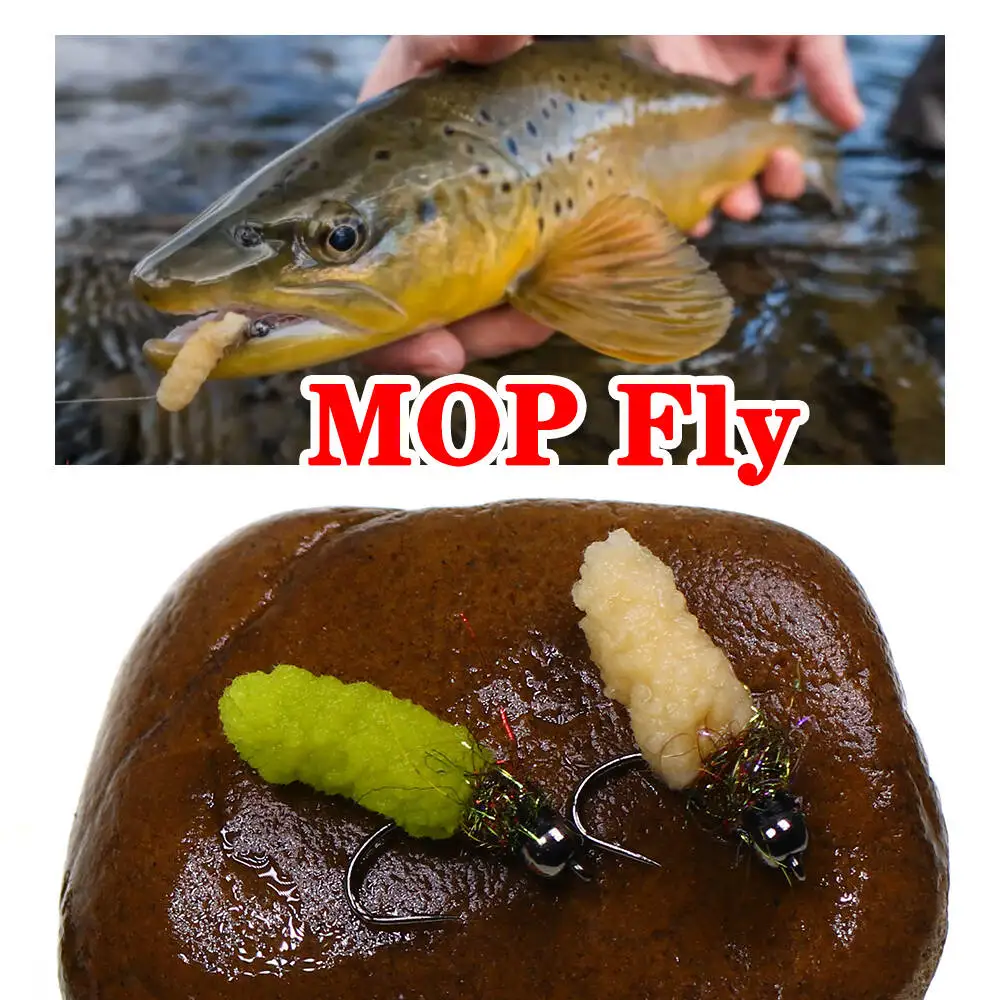 Bimoo, 6 uds., cabeza de cuentas de latón/tungsteno, fregona, mosca, grúa Artificial, mosca Caddis Larva, plantilla húmeda, ninfa, mosca, trucha, señuelos de pesca - imagen 5